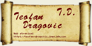 Teofan Dragović vizit kartica